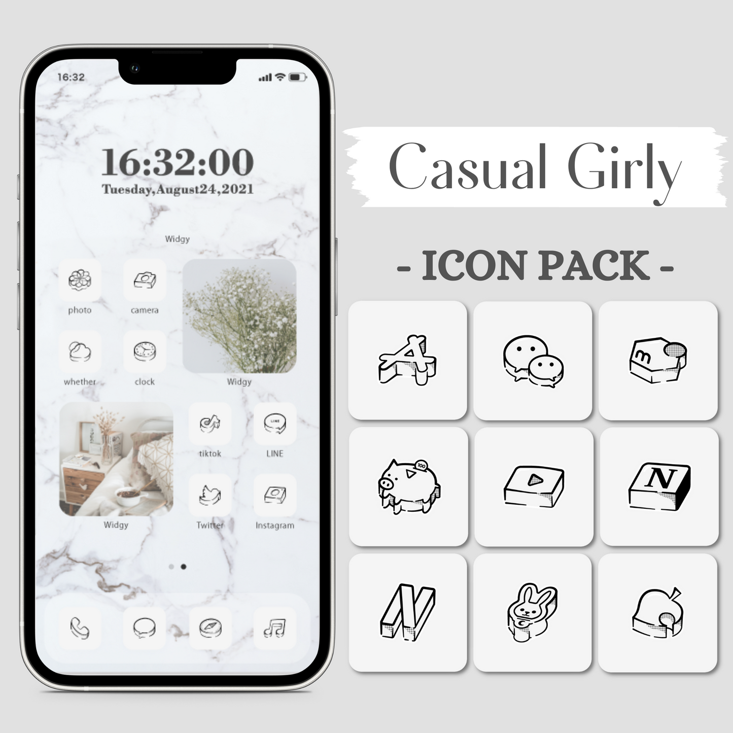 Casual Girly-White